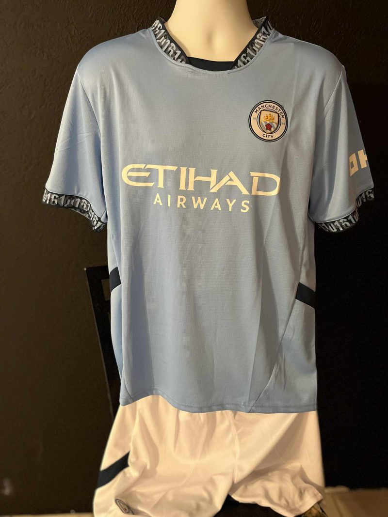 Men's Puma Manchester City Home 24-25 Replica Soccer Jersey + Shorts
